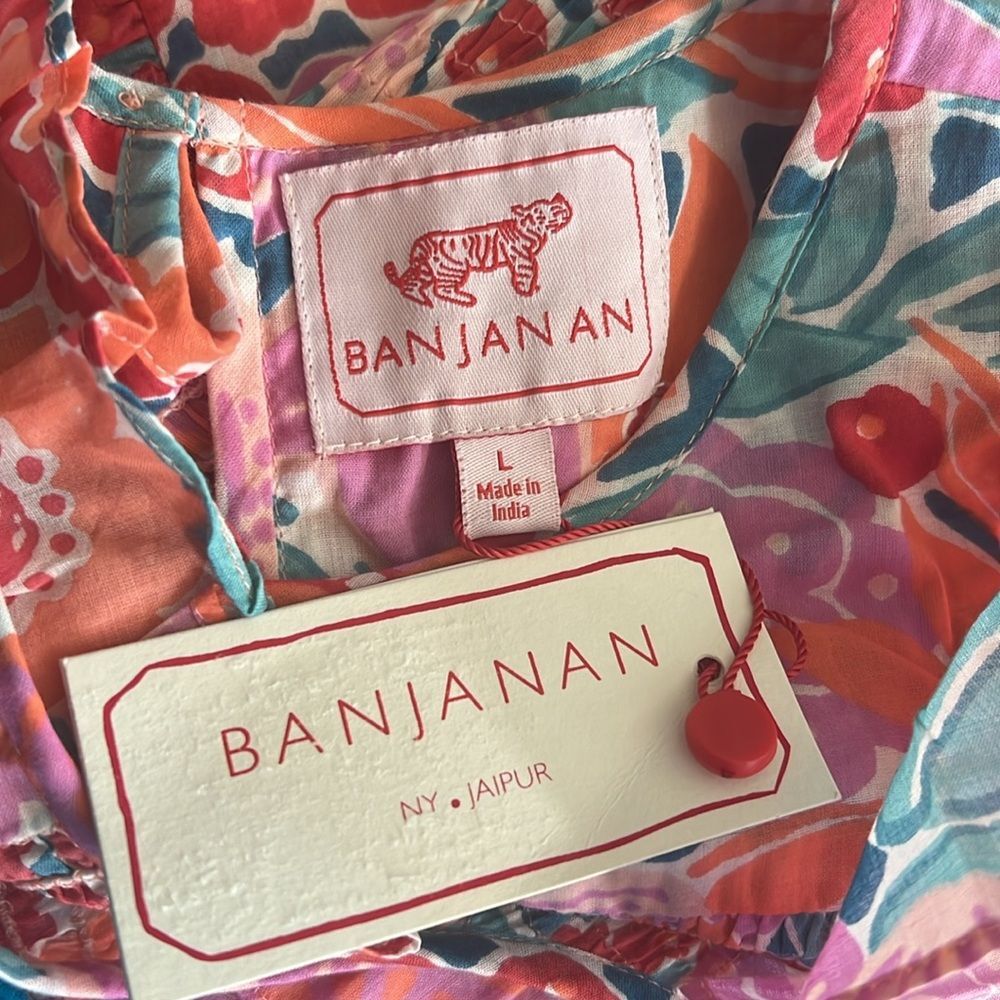 Banjanan Iris Floral Maxi Dress in Dawn, NWT, Size L - Picture 13 of 14